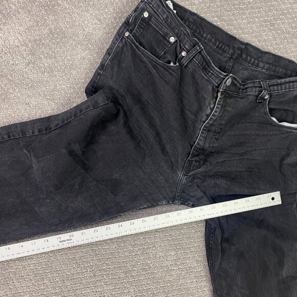 Levi's 569 Jeans Men's 40 x 32 Measures 40 x 29 Black Straight Leg Stretch - Picture 10 of 11